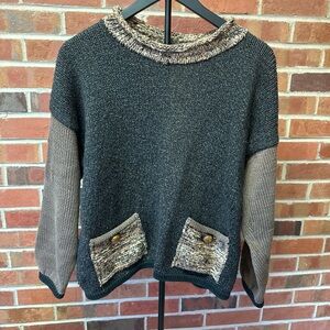 Unique Vintage Women's Sweater with Pockets